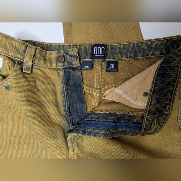 BDG Womens US 26 Mom High Rise Orange/Gold Acid Wash Jeans Preowned - Picture 6 of 13